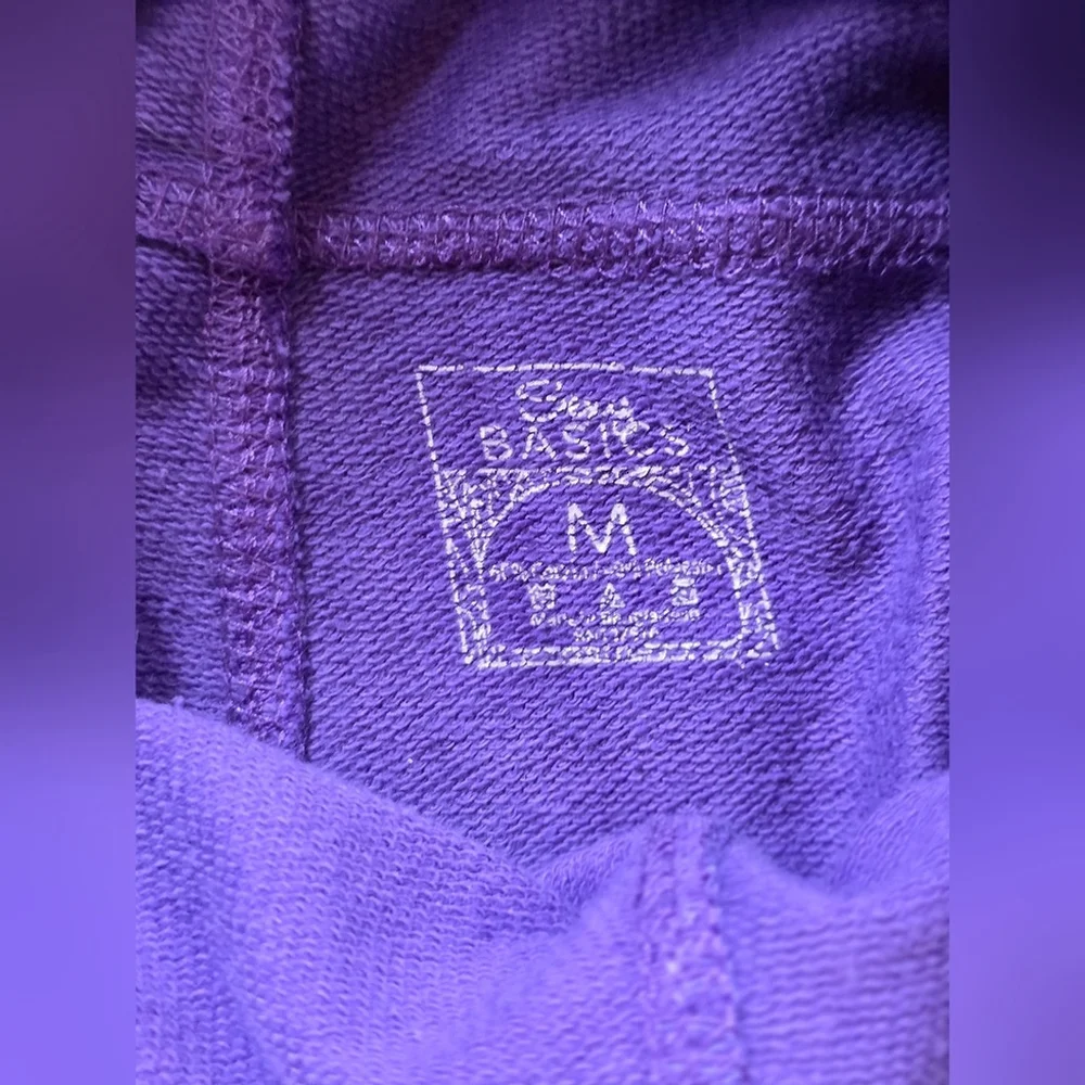 Athletic Shorts Purple Elastic Waistband - Picture 2 of 4